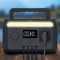 LogiLink Mobiles Ladegerät Powerstation, 300 Watt, schwarz
