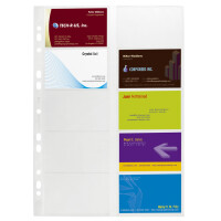 DURABLE Visitenkarten-Hüllen, DIN A4, für 10...