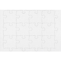 HEYDA Blanko-Puzzle, 12 Teile, 350 x 500 mm, weiß