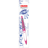 herlitz Druckkugelschreiber my.pen, pink weiß