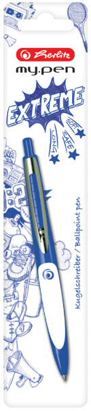 herlitz Druckkugelschreiber my.pen, blau weiß
