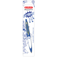 herlitz Druckkugelschreiber my.pen, blau weiß