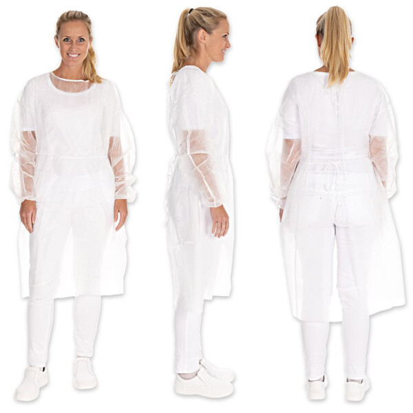 HYGOSTAR PP-Kittel mit Armgummi, grün, L