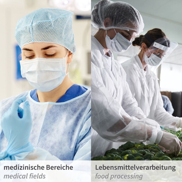 HYGOSTAR PP-Kittel mit Armgummi, blau, L