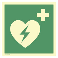 MOEDEL Automatisierter externer Defibrillator ISO 7010,...