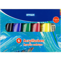STYLEX Acrylfarben Standard, 6 Tuben à 75 ml