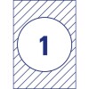AVERY ZWECKFORM Hinterglas-Etiketten, A4, Ø 200 mm, 10 Bogen 10 Etiketten, weiß