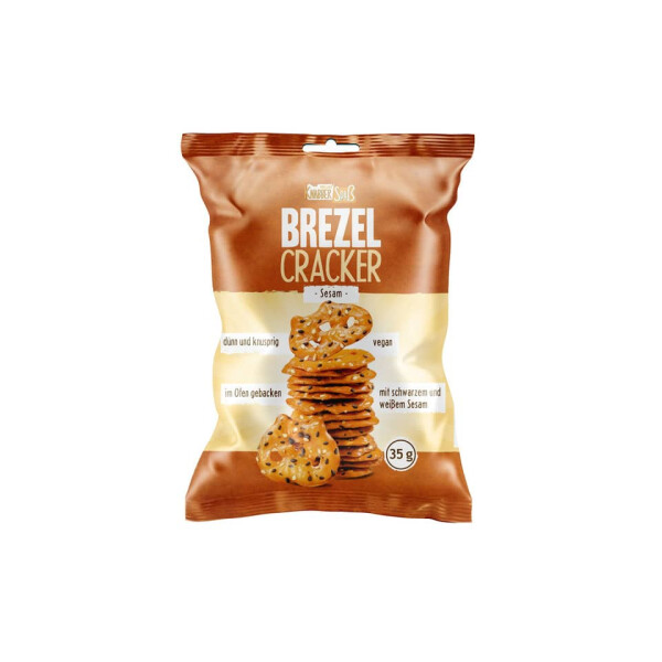 HELLMA Knabbergeb&auml;ck Brezel Cracker Sesam 28x35g 70103845