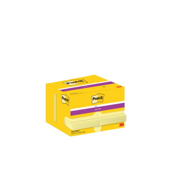 POST-IT Haftnotiz Super Sticky Notes, 48 x 73 mm, gelb, 12x90 Blatt