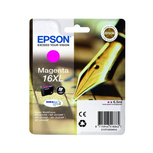 Epson Original Tintenpatrone magenta High-Capacity XL (C13T16334012,16XL,T1633,T16334012)