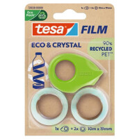 TESA Handabroller min Eco & Crystal, 10m x 19 mm,...
