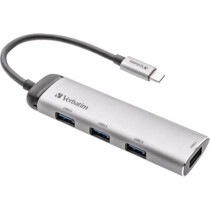 VERBATIM USB-Hub 3.1-C Multiport 4x USB Typ-A Kabel 15cm...