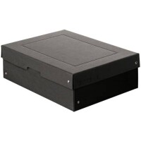 FALKEN Aufbewahrungsbox PURE Box Black, A4, 100mm, schwarz