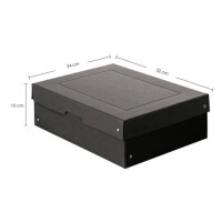 FALKEN Aufbewahrungsbox PURE Box Black, A4, 100mm, schwarz