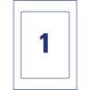 AVERY ZWECKFORM Träger-Etiketten, A4, 220 x 160 mm, 5 Bogen 5 Etiketten, weiß, hellgrau