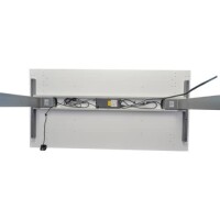 HAMMERBACHER Schreibtisch T-Fuß, elektrisch höhenverstellbar, 180 x 80cm, weiß graphit