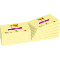 POST-IT Haftnotiz Super Sticky Notes, 127 x 76 mm, gelb, 12x90 Blatt