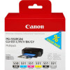 Canon Original Tintenpatrone MultiPack Bk,C,M,Y,Gy (6496B005,PGI-550CLI551)