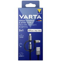 VARTA Ladegerät Speed Charge & Sync Kabel: 3in1...