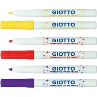 Giotto Faserschreiberetui Glitter Maxi, 6 Stück
