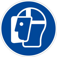 MOEDEL Gesichtsschutz benutzen ISO 7010, Folie, Ø...