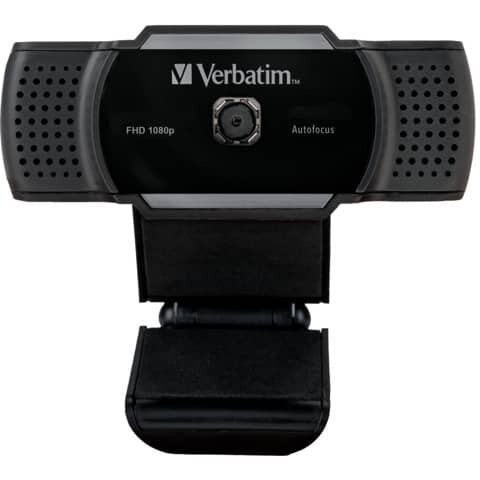 VERBATIM Webcamera AWC-01 Full HD 1080p 2560x1440 30 FPS USB Privacy Shutter Retail schwarz