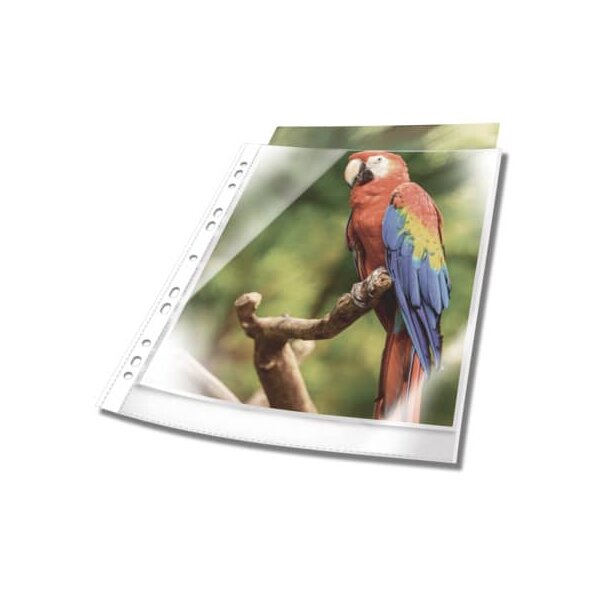 DURABLE Prospekth&uuml;lle PREMIUM, oben offen, A4, PP, glasklar wei&szlig;, 25 St&uuml;ck