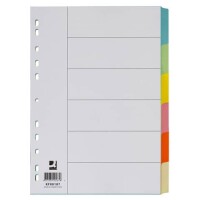 Q-CONNECT Farbregister, A4, 6-teilig, farbig
