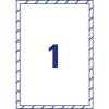 AVERY ZWECKFORM Hinterglas-Etiketten, A4, 210 x 297 mm, 10 Bogen 10 Etiketten, weiß