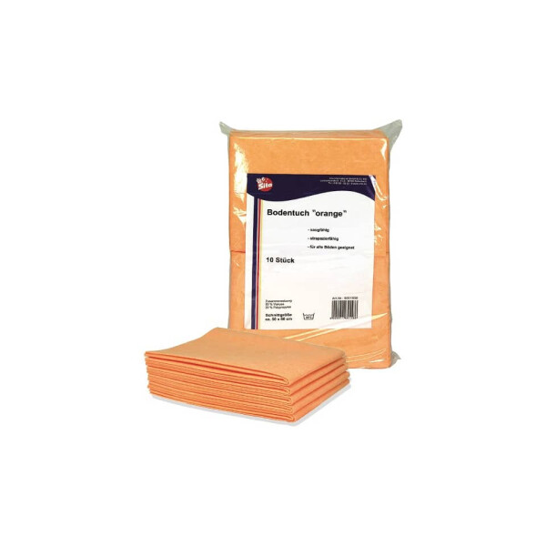 SITO Reinigungstuch Boden, 50 x 60 cm, 10 St&uuml;ck, orange