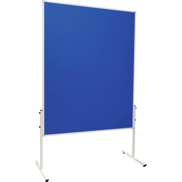 FRANKEN Moderatorentafel X-tra!Line, Filz Filz, Aluminiumrahmen, 1200 x 1500 mm, blau CC-UMTF 03