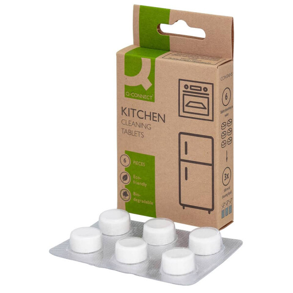 Q-CONNECT Kraftreiniger Küche mit 6 Tabs, Nachfüllpackung KF16656