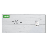 sigel Glas-Magnettafel Artverum, 130 x 55cm, White Wood matt