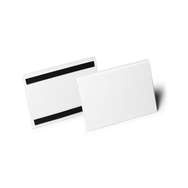 DURABLE Etikettentasche magnetisch HARD COVER, PET, dokumentenecht, transparent, 10 Stück