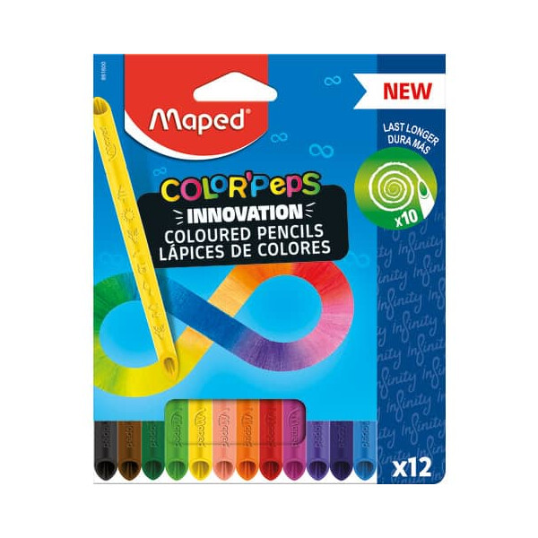 Maped Farbstiftetui Color Peps Infinity 12 Stück sortiert
