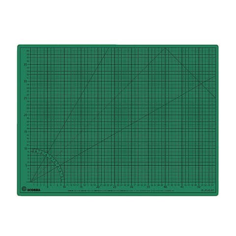 ECOBRA Schneidunterlage, 2,5 mm, einseitig bedruckt, grün schwarz, 60 x 45 cm, 5-lagig