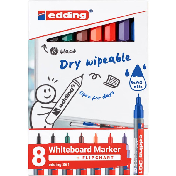 EDDING Boardmarkeretui 361, 1mm, 8 St&uuml;ck, sortiert 361-8-S2999