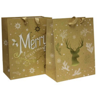 Weihnachts-Geschenktragtasche Packpapier sortiert...