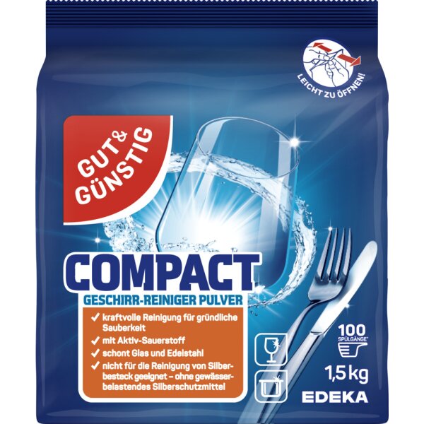 GUT & GÜNSTIG Geschirr-Reiniger Pulver Compact, 1,5kg 5528406002