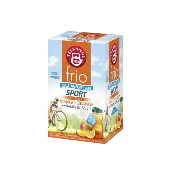 TEEKANNE Tee frio Sport Vital-Mango Orange +Vitamine, 18x2,5g