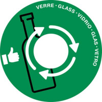 CEP Papierkorb Deckel für Glas, grün