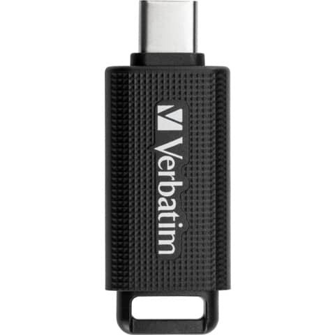 VERBATIM USB Stick 3.2 128GB Retractable Typ-C (R) 100MB s (W) 20MB s schwarz