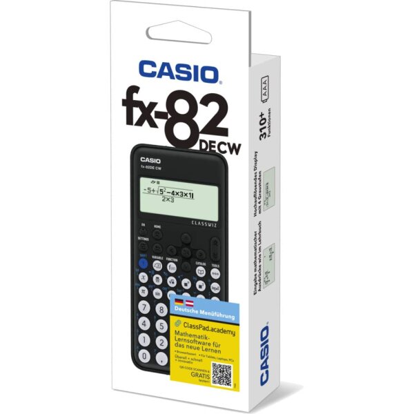 CASIO Schulrechner ClassWiz, schwarz FX-82DECW