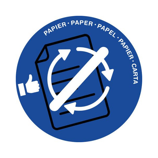 CEP Papierkorb Deckel für Papier, blau