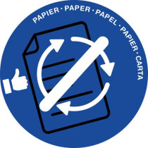 CEP Papierkorb Deckel für Papier, blau