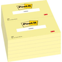 POST-IT Haftnotiz Notes, 76 x 102 mm, 70 g m² gelb, 12x100 Blatt
