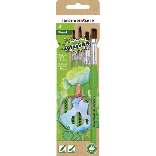 EBERHARD FABER Synthetikhaarpinsel-Set GREEN WINTER