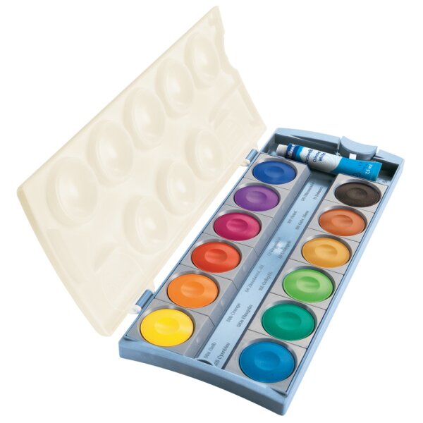 PELIKAN Deckfarbkasten K12 eco inkl. Deckwei&szlig;, 12 Farben 300008239