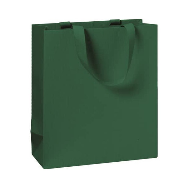 STEWO Geschenktragtasche dunkelgr Uni dunkelgrün 21x18x8cm