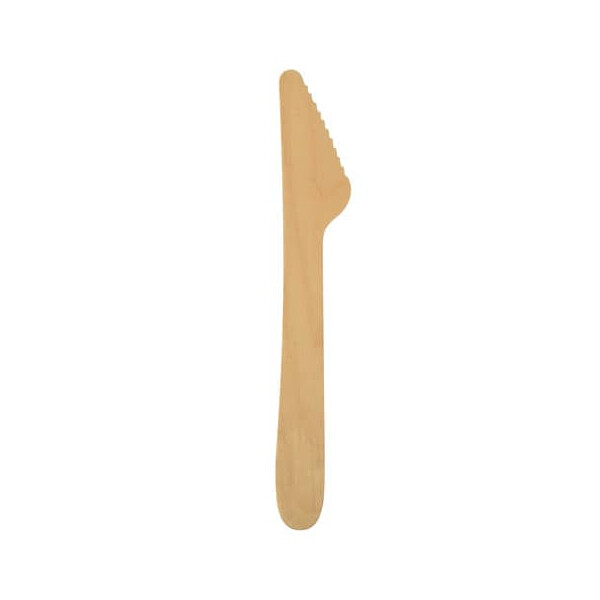 PAPSTAR Holzmesser Pure, 16,5cm, 100 Stück, braun